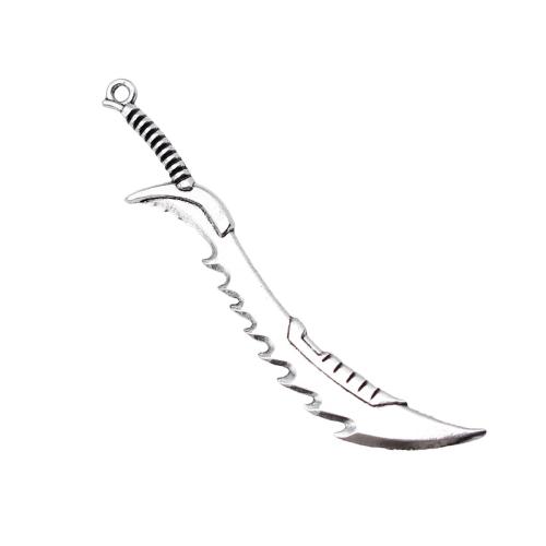 Tibetan Style Pendants, Sword, plated, DIY, 10PCs/Bag, Sold By Bag