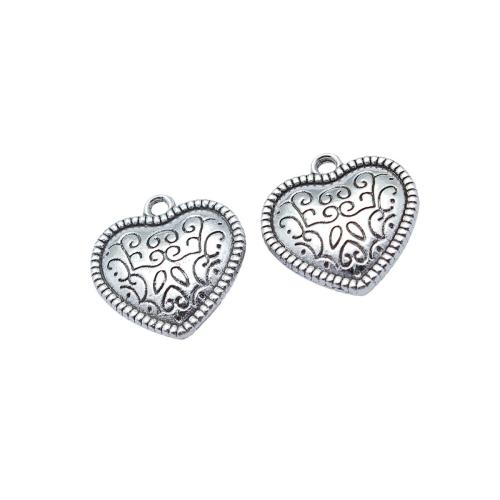 Tibetan Style Heart Pendants, plated, DIY, Sold By PC