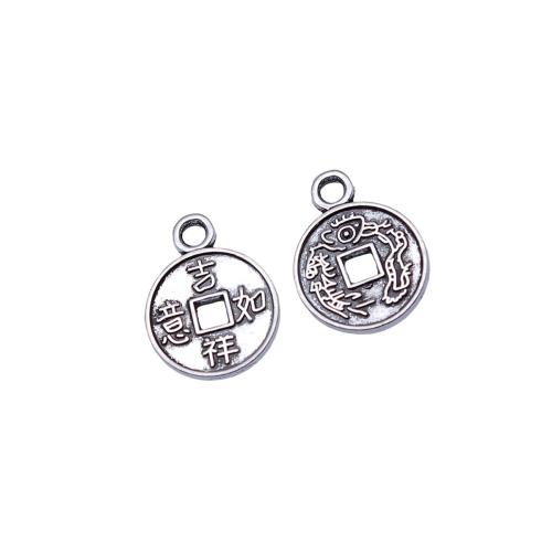 Tibetan Style Pendants, Round, plated, DIY, 20PCs/Bag, Sold By Bag