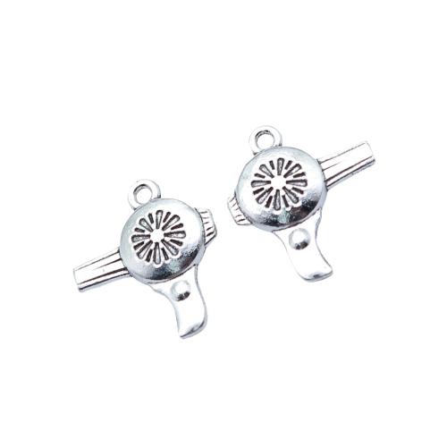 Tibetan Style Pendants, Hair Drier, plated, DIY, 10PCs/Bag, Sold By Bag