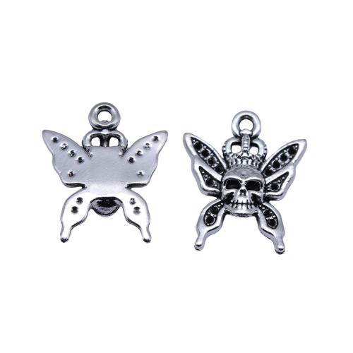 Tibetan Style Animal Pendants, Butterfly, plated, DIY, 10PCs/Bag, Sold By Bag
