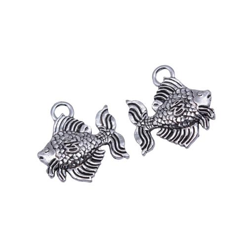 Tibetan Style Animal Pendants, Fish, plated, DIY, Sold By PC
