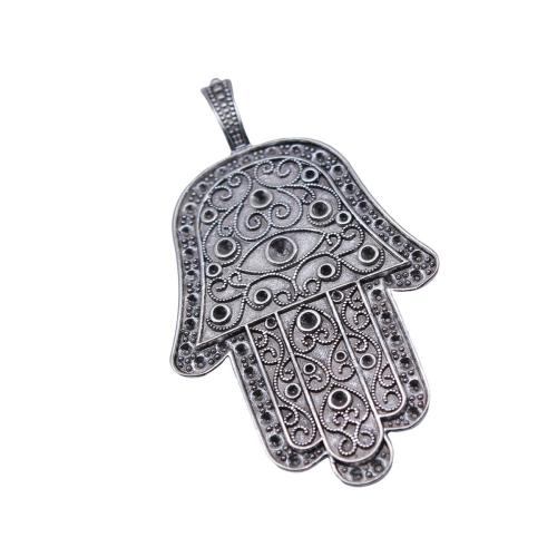 Tibetan Style Hamsa Pendants, Hand, plated, DIY, Sold By PC