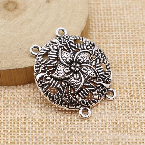 Tibetan Style Connector, Round, plated, DIY, more colors for choice, Sold By PC