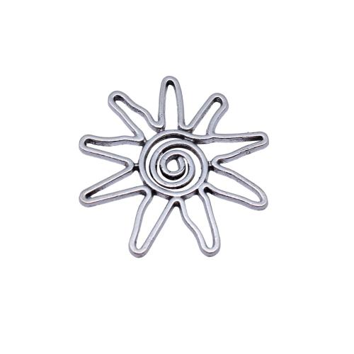 Tibetan Style Pendants, Sun, plated, DIY & hollow, 10PCs/Bag, Sold By Bag