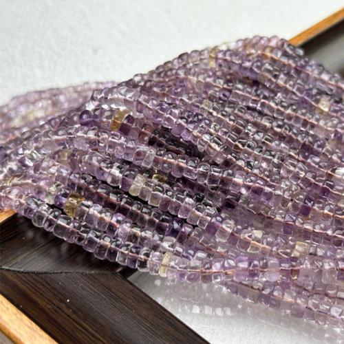 Natural Quartz Jewelry Beads, Ametrine, polished, DIY, 2x4mm, Sold Per Approx 39 cm Strand