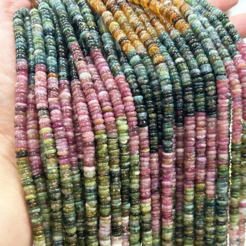 Abalorios de Gemas, turmalina, pulido, natural & Bricolaje, multicolor, 2x6mm, Vendido para aproximado 38 cm Sarta