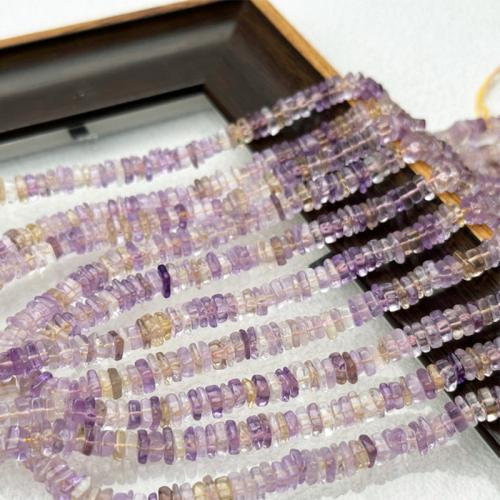 Natural Quartz Jewelry Beads, Ametrine, DIY, 2x4mm, Sold Per Approx 40 cm Strand