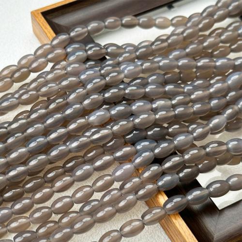 Natural Grey Agate Beads, barrel, polished, DIY, 8x12mm, Sold Per Approx 38 cm Strand