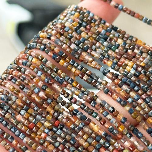 Gemstone Jewelry Beads, Pietersite, Square, polished, DIY & different size for choice & faceted, Sold Per Approx 38 cm Strand