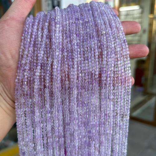 Perles en jade, cadre, poli, Naturel & DIY & normes différentes pour le choix & facettes, violet, Vendu par Environ 38 cm brin