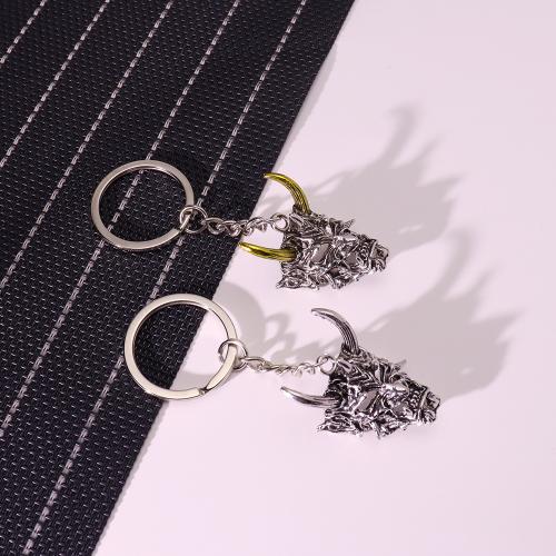 Bag Purse Charms Keyrings Keychains, Tibetan Style, Mask, gold color plated, fashion jewelry, more colors for choice, Sold By PC