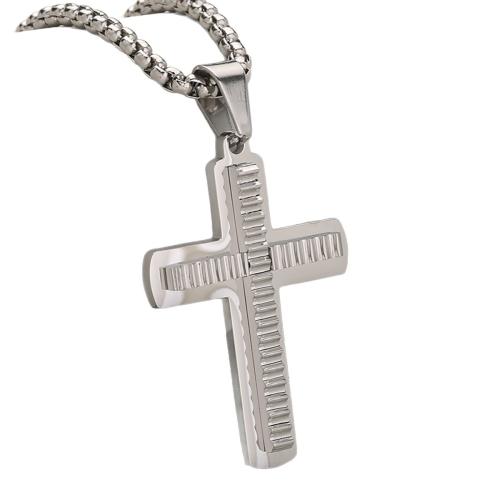 Stainless Steel Cross Pendants, 304 Stainless Steel, plated, DIY & 3D effect, more colors for choice, Sold By PC
