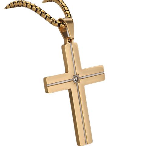 Stainless Steel Cross Pendants, 304 Stainless Steel, plated, DIY & with rhinestone, more colors for choice, Sold By PC