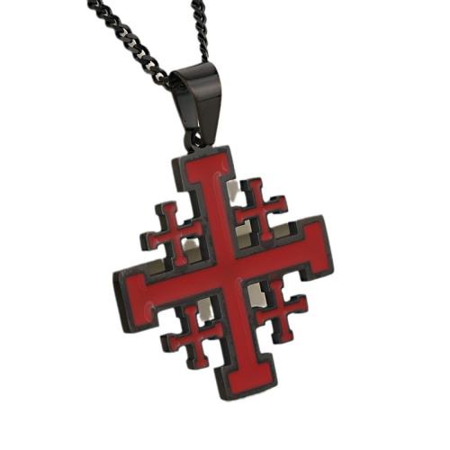 Stainless Steel Cross Pendants, 304 Stainless Steel, plated, DIY & enamel & hollow, more colors for choice, Sold By PC