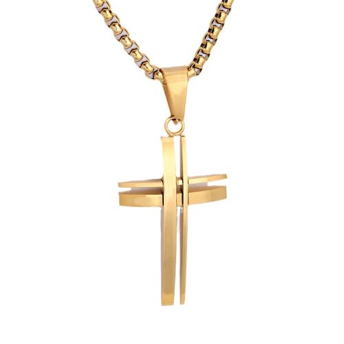 Stainless Steel Cross Pendants, 304 Stainless Steel, plated, DIY & 3D effect & hollow, more colors for choice, Sold By PC