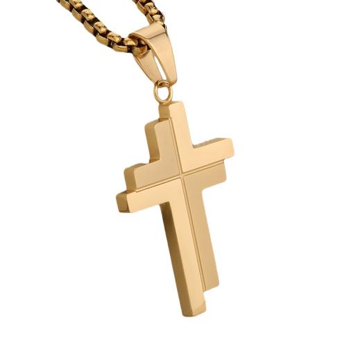 Stainless Steel Cross Pendants, 304 Stainless Steel, plated, DIY, more colors for choice, Sold By PC