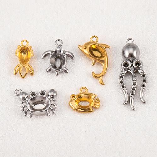 Stainless Steel Pendant Setting, 304 Stainless Steel, plated, DIY & different styles for choice, more colors for choice, Sold By PC