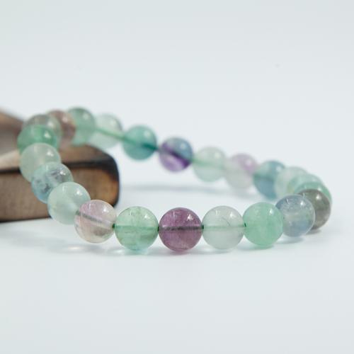 Gemstone Bracelets, Colorful Fluorite, fashion jewelry, mixed colors, Length:19 cm, Sold By PC