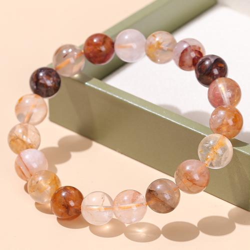 Gemstone Bracelets, Golden Healer Quartz, fashion jewelry, mixed colors, Length:19 cm, Sold By PC