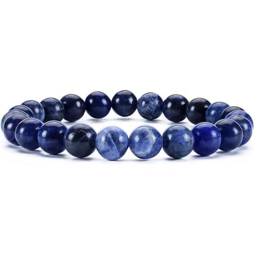 Gemstone Bracelets, Sodalite, fashion jewelry, mixed colors, Length:19 cm, Sold By PC