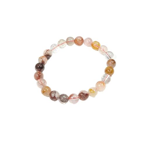 Gemstone Bracelets, Red Marble Glue Stone, fashion jewelry, mixed colors, Length:19 cm, Sold By PC