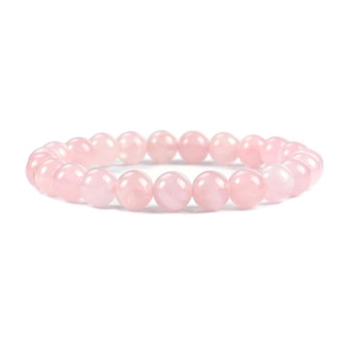 Quartz Bracelets, Rose Quartz, fashion jewelry, pink, Length:19 cm, Sold By PC