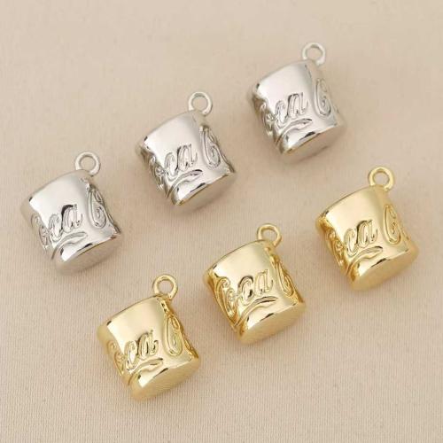 Brass Jewelry Pendants, Cup, plated, DIY, more colors for choice, nickel, lead & cadmium free, 10PCs/Bag, Sold By Bag