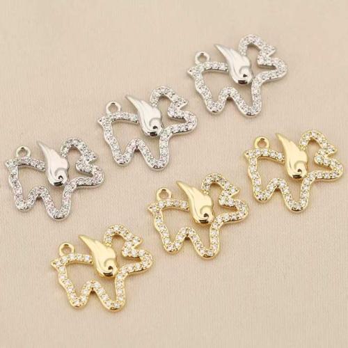 Rhinestone Brass Pendants, Horse, plated, DIY & with rhinestone, more colors for choice, nickel, lead & cadmium free, 10PCs/Bag, Sold By Bag