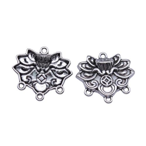 Flower Tibetan Style Connector, plated, DIY, 10PCs/Bag, Sold By Bag