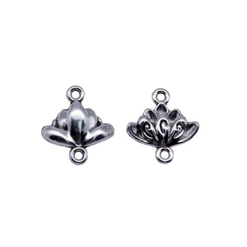 Flower Tibetan Style Connector, plated, DIY, 20PCs/Bag, Sold By Bag