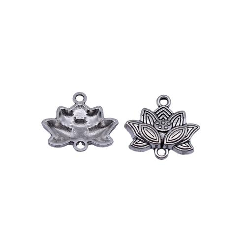 Flower Tibetan Style Connector, plated, DIY, 20PCs/Bag, Sold By Bag
