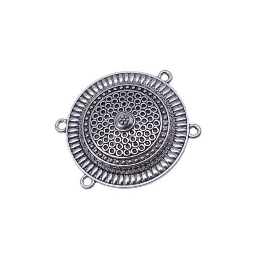 Tibetan Style Connector, Round, plated, DIY, 10PCs/Bag, Sold By Bag