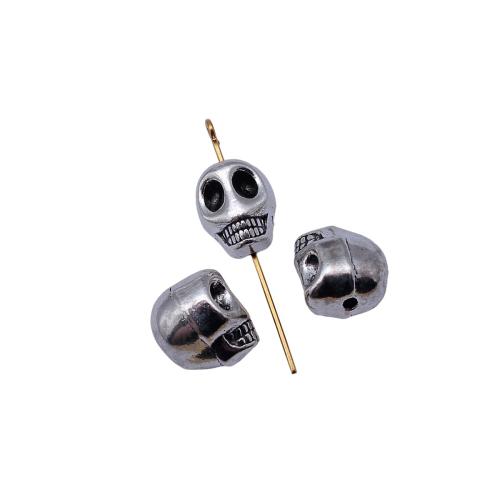 Tibetan Style Jewelry Beads, Skull, plated, DIY, 5PCs/Bag, Sold By Bag