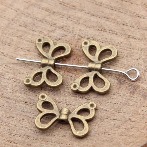 Tibetan Style Jewelry Beads, Butterfly, plated, DIY, antique bronze color, 15x10mm, 20PCs/Bag, Sold By Bag