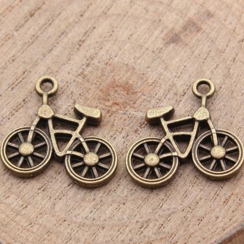 Tibetan Style Pendants, Bike, plated, DIY, antique bronze color, 20x19mm, Sold By PC