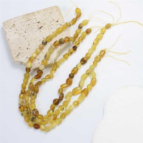 Gemstone Jewelry Beads, Yellow Opal, Nuggets, DIY, yellow, 8x10mm, Sold Per Approx 38 cm Strand