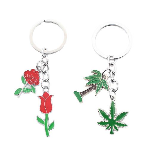 Tibetan Style Key Clasp, plated, Unisex & different styles for choice & enamel, 80mm, Sold By PC