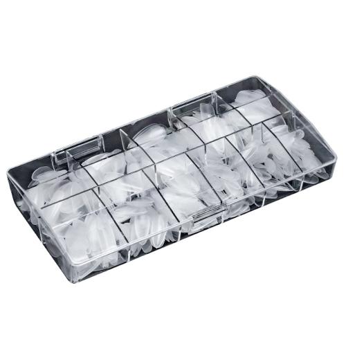 ABS Plastic Fake Finger Nails, different styles for choice, clear, 500PCs/Box, Sold By Box