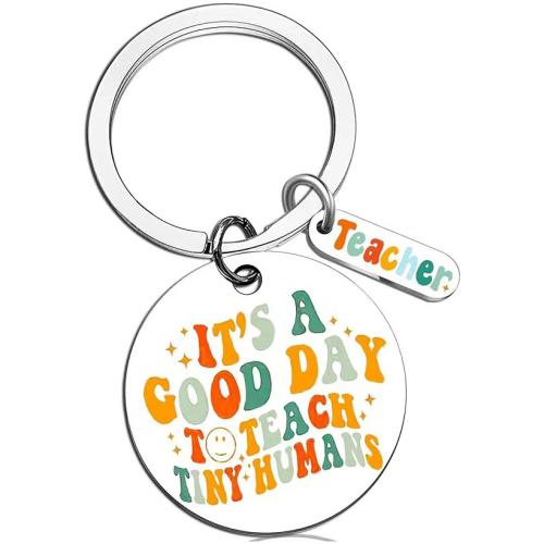 304 Stainless Steel Key Clasp, Flat Round, printing, fashion jewelry & Unisex, 60mm, Sold By PC