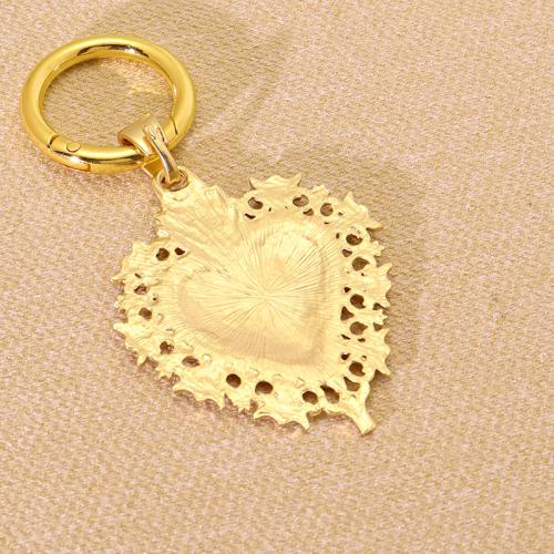 Bag Purse Charms Keyrings Keychains, Tibetan Style, Heart, gold color plated, fashion jewelry, golden, Sold By PC
