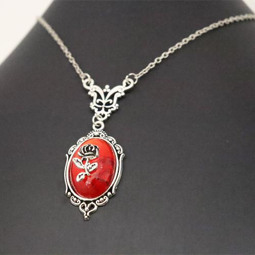 Collier en alliage de zinc Pull, avec Gemme synthétique, Placage de couleur d'or, bijoux de mode, plus de couleurs à choisir, Vendu par PC