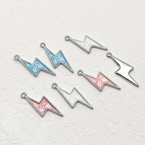 Цинкового сплава Эмаль Кулоны, цинковый сплав, Символ молнии, плакирован золотом, DIY & эмаль, Много цветов для выбора, продается PC