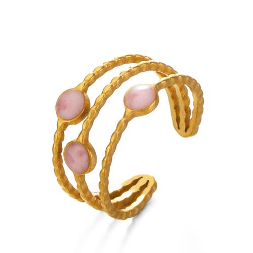 Enamel Stainless Steel Finger Ring, 304 Stainless Steel, plated, three layers & for woman, more colors for choice, Sold By PC