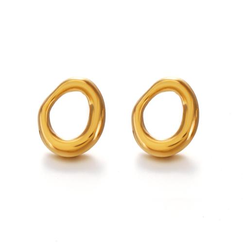 Stainless Steel Stud Earrings, 304 Stainless Steel, plated, fashion jewelry & for woman & hollow, more colors for choice, Sold By Pair