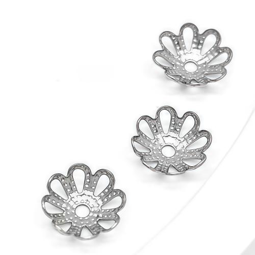 Stainless Steel Bead Cap, 304 Stainless Steel, silver color plated, DIY, silver color, 10PCs/Bag, Sold By Bag