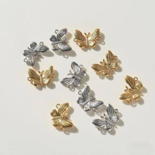 Stainless Steel Connector, 304 Stainless Steel, Butterfly, plated, DIY, more colors for choice, 10PCs/Bag, Sold By Bag