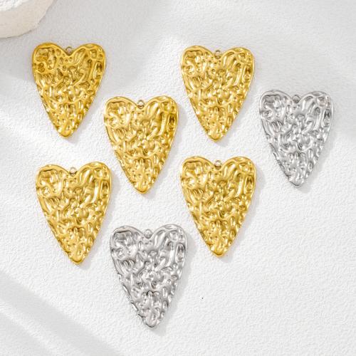 Stainless Steel Heart Pendants, 304 Stainless Steel, plated, DIY, more colors for choice, 10PCs/Bag, Sold By Bag