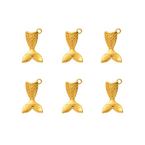 Stainless Steel Pendants, 304 Stainless Steel, Mermaid tail, plated, DIY, more colors for choice, 10PCs/Bag, Sold By Bag