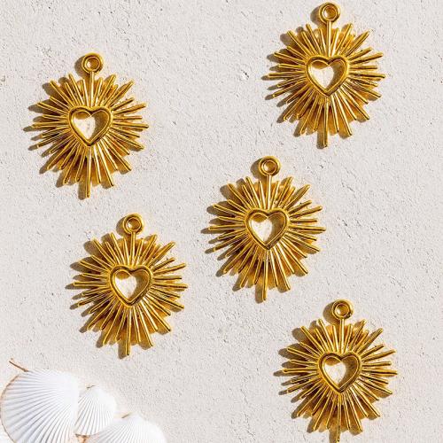 Stainless Steel Heart Pendants, 304 Stainless Steel, plated, DIY, more colors for choice, 10PCs/Bag, Sold By Bag